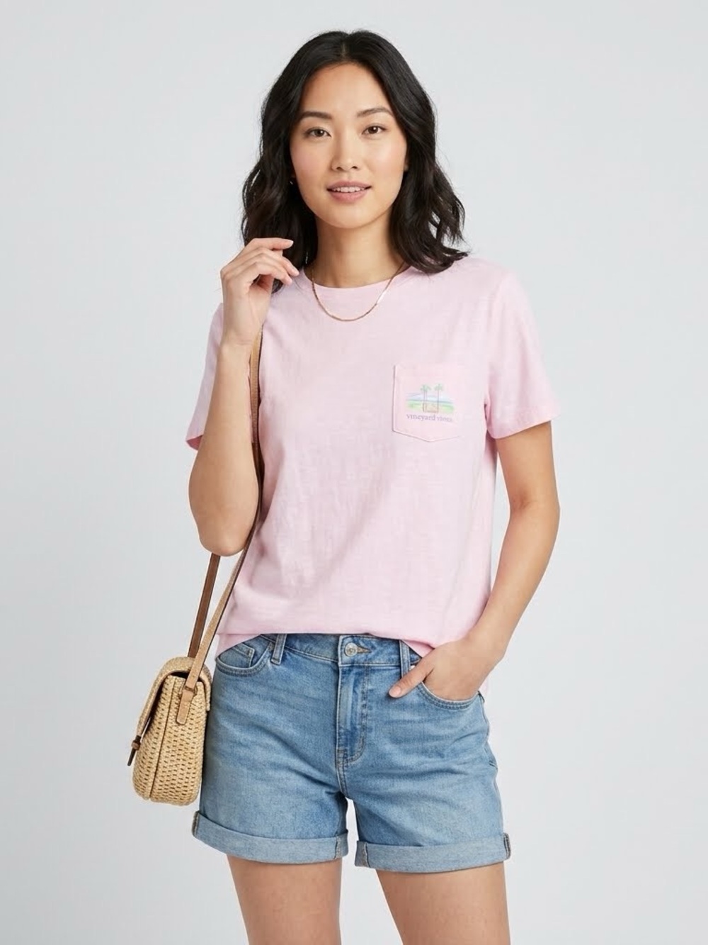 Vineyard Vines Womens Painterly Hammock Palms Pocket